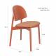 Lot de 2 Chaises Sunrise Zuiver Duo d'Assise de Table en Bois de Hêtre et Tissu Rouge Style Scandinave 48,2x52,3x81,5cm