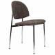 Lot de 2 Chaises Sunrise Zuiver Duo d'Assise de Table en Acier et Tissu Marron Style Rétro 48x52,3,80,5cm