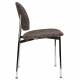 Lot de 2 Chaises Sunrise Zuiver Duo d'Assise de Table en Acier et Tissu Marron Style Rétro 48x52,3,80,5cm