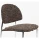 Lot de 2 Chaises Sunrise Zuiver Duo d'Assise de Table en Acier et Tissu Marron Style Rétro 48x52,3,80,5cm