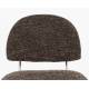 Lot de 2 Chaises Sunrise Zuiver Duo d'Assise de Table en Acier et Tissu Marron Style Rétro 48x52,3,80,5cm