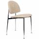 Lot de 2 Chaises Sunrise Zuiver Duo d'Assise de Table en Acier et Tissu Beige Style Rétro 48x52,3x80,5cm