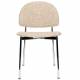 Lot de 2 Chaises Sunrise Zuiver Duo d'Assise de Table en Acier et Tissu Beige Style Rétro 48x52,3x80,5cm