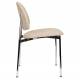 Lot de 2 Chaises Sunrise Zuiver Duo d'Assise de Table en Acier et Tissu Beige Style Rétro 48x52,3x80,5cm