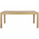 Table de Repas Oever Zuiver Table en Bois Finition Naturelle Plateau Rectangulaire 75x90x180cm