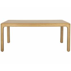 Table de Repas Oever Zuiver Table en Bois Finition Naturelle Plateau Rectangulaire 75x90x180cm