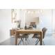 Table de Repas Oever Zuiver Table en Bois Finition Naturelle Plateau Rectangulaire 75x90x180cm