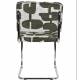 Duo de Chaises Ridge Deco Symboles Zuiver Lot de Deux Sièges en Acier Chromé et Tissu Chiné Tons Vert 48x50x85cm