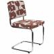 Lot de 2 Chaises Ridge Deco Symbols Zuiver Duo de Chaises en Acier et Tissu à Symbole Design Retro 48x50x85cm