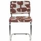 Lot de 2 Chaises Ridge Deco Symbols Zuiver Duo de Chaises en Acier et Tissu à Symbole Design Retro 48x50x85cm