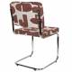 Lot de 2 Chaises Ridge Deco Symbols Zuiver Duo de Chaises en Acier et Tissu à Symbole Design Retro 48x50x85cm