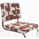 Lot de 2 Chaises Ridge Deco Symbols Zuiver Duo de Chaises en Acier et Tissu à Symbole Design Retro 48x50x85cm