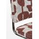 Lot de 2 Chaises Ridge Deco Symbols Zuiver Duo de Chaises en Acier et Tissu à Symbole Design Retro 48x50x85cm