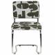 Lot de 2 Chaises Ridge Kink Deco Symbols Zuiver Duo de Chaises en Acier et Tissu à Symbole Design Retro 48x50x85cm