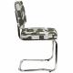 Lot de 2 Chaises Ridge Kink Deco Symbols Zuiver Duo de Chaises en Acier et Tissu à Symbole Design Retro 48x50x85cm