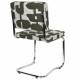 Lot de 2 Chaises Ridge Kink Deco Symbols Zuiver Duo de Chaises en Acier et Tissu à Symbole Design Retro 48x50x85cm