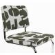 Lot de 2 Chaises Ridge Kink Deco Symbols Zuiver Duo de Chaises en Acier et Tissu à Symbole Design Retro 48x50x85cm