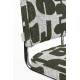 Lot de 2 Chaises Ridge Kink Deco Symbols Zuiver Duo de Chaises en Acier et Tissu à Symbole Design Retro 48x50x85cm