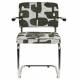 Lot de 2 Fauteuils de Table Ridge Deco Symbols Zuiver Duo d'Assise en Acier et Tissu à Symbole Design Retro 48x60x85cm