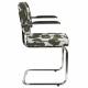 Lot de 2 Fauteuils de Table Ridge Deco Symbols Zuiver Duo d'Assise en Acier et Tissu à Symbole Design Retro 48x60x85cm