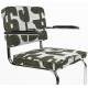 Lot de 2 Fauteuils de Table Ridge Deco Symbols Zuiver Duo d'Assise en Acier et Tissu à Symbole Design Retro 48x60x85cm