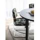Lot de 2 Fauteuils de Table Ridge Deco Symbols Zuiver Duo d'Assise en Acier et Tissu à Symbole Design Retro 48x60x85cm