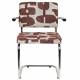 Lot de 2 Fauteuils de Table Ridge Deco Symbols Zuiver Duo d'Assise en Acier et Tissu à Symbole Design Retro 48x60x85cm