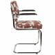 Lot de 2 Fauteuils de Table Ridge Deco Symbols Zuiver Duo d'Assise en Acier et Tissu à Symbole Design Retro 48x60x85cm