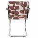 Lot de 2 Fauteuils de Table Ridge Deco Symbols Zuiver Duo d'Assise en Acier et Tissu à Symbole Design Retro 48x60x85cm