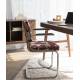 Lot de 2 Fauteuils de Table Ridge Deco Symbols Zuiver Duo d'Assise en Acier et Tissu à Symbole Design Retro 48x60x85cm