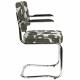 Lot de 2 Fauteuils de Table Ridge Kink Deco Symbols Zuiver Duo d'Assise en Acier et Tissu à Symbole Design Retro 48x60x85cm
