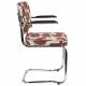 Lot de 2 Fauteuils de Table Ridge Kink Deco Symbols Zuiver Duo d'Assise en Acier et Tissu à Symbole Design Retro 48x60x85cm