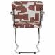 Lot de 2 Fauteuils de Table Ridge Kink Deco Symbols Zuiver Duo d'Assise en Acier et Tissu à Symbole Design Retro 48x60x85cm