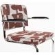 Lot de 2 Fauteuils de Table Ridge Kink Deco Symbols Zuiver Duo d'Assise en Acier et Tissu à Symbole Design Retro 48x60x85cm