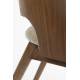 Chaise Velore Dutchbone Assise de Repas en Hévéa et Tissu Beige Mobilier Design 49x58x78cm