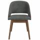 Chaise Velore Dutchbone Assise de Repas en Hévéa et Tissu Vert Mobilier Design 49x58x78cm