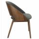 Chaise Velore Dutchbone Assise de Repas en Hévéa et Tissu Vert Mobilier Design 49x58x78cm