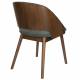 Chaise Velore Dutchbone Assise de Repas en Hévéa et Tissu Vert Mobilier Design 49x58x78cm