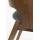 Chaise Velore Dutchbone Assise de Repas en Hévéa et Tissu Vert Mobilier Design 49x58x78cm