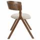 Lot de 2 Chaises Bresso Dutchbone Duo d'Assise d'Hévéa et Tissu Beige Mobilier Vintage 54x56,5x77cm