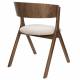 Lot de 2 Chaises Bresso Dutchbone Duo d'Assise d'Hévéa et Tissu Beige Mobilier Vintage 54x56,5x77cm