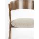 Lot de 2 Chaises Bresso Dutchbone Duo d'Assise d'Hévéa et Tissu Beige Mobilier Vintage 54x56,5x77cm