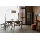 Lot de 2 Chaises Bresso Dutchbone Duo d'Assise d'Hévéa et Tissu Beige Mobilier Vintage 54x56,5x77cm