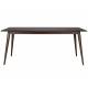 Table de Repas Elroy Dutchbone Table Rectangulaire en Hévéa Finition Foncée Mobilier 6 Personnes 75x80x180cm
