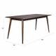 Table de Repas Elroy Dutchbone Table Rectangulaire en Hévéa Finition Foncée Mobilier 6 Personnes 75x80x180cm