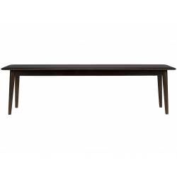 Banc Elroy Dutchbone Assise Longue en Hévéa Finition Foncée Mobilier Style Mid-century 35x46x160cm