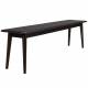 Banc Elroy Dutchbone Assise Longue en Hévéa Finition Foncée Mobilier Style Mid-century 35x46x160cm