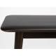 Banc Elroy Dutchbone Assise Longue en Hévéa Finition Foncée Mobilier Style Mid-century 35x46x160cm