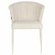 Lot de Deux Chaises Georgia Soft Dutchbone Duo d'Assises en Tissu Beige et Acier Beige Fauteuils de Table 60x62x78cm