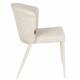 Lot de Deux Chaises Georgia Soft Dutchbone Duo d'Assises en Tissu Beige et Acier Beige Fauteuils de Table 60x62x78cm